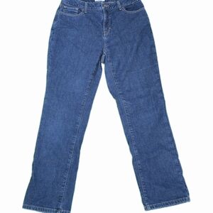 L.L. Bean Women's Classic Fit Jeans - Straight Leg / Medium Blue Denim Size L‎